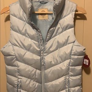 Ice blue puffer vest